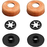 3000005094 Compatible Replacement Pump Cup Kit for Coleman Lanterns &amp; Stoves &ndash; Includes Leather Pump Caps, Metal Nuts, and Plastic Caps for Airtight Seal