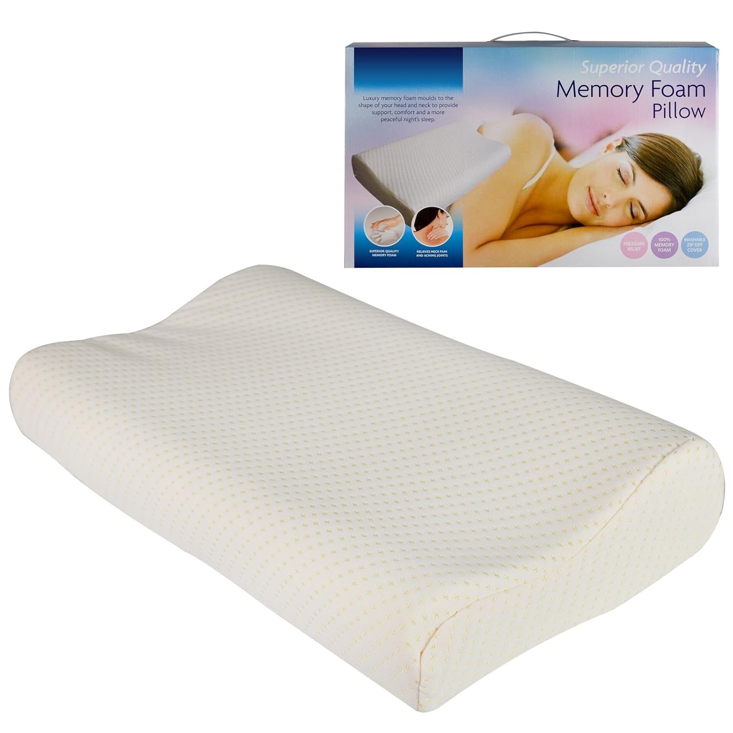 Kussens BAMBOO CONTOUR MEMORY FOAM PILLOW ORTHOPEDIC FIRM HEAD NECK