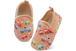 XIHALOOK Toddler Boys Girls House Slippers with Microfleece Lining Cozy Household Shoes Non-slip for Kids