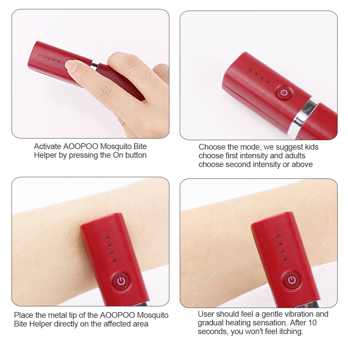 Elektronischer Stichheiler gegen Juckreiz Brennen Schmerzen Schwellungen