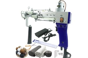 QUQUMF Tufting gun, Imake rug tufting gun With Monk cloth 2 in 1 Cut Pile tufting gun/Loop Pile Tufting Gun Stickers beauty Punch needle speed adjustable For Beginners rug gun machine starter kit (T2)