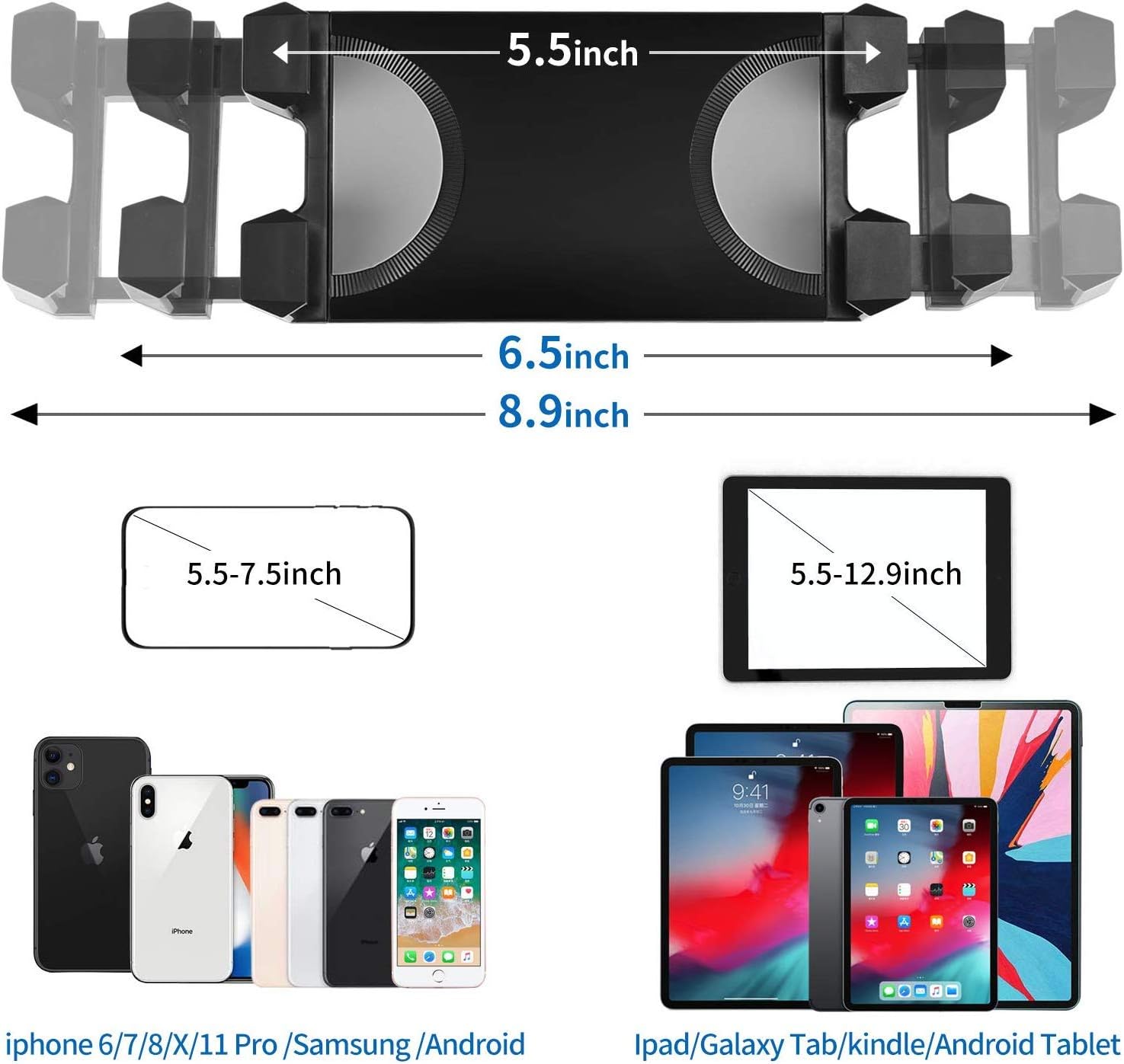 Ipad Tripod Stand,Gooseneck 67-inch Floor Stand for Tablet,Fit for iPhone 11/11Pro Max/7/8/X/Xs Max, IPad 12.9-Inch IPad Pro/11-Inch iPad Pro/IPad 6/Mini 5/Air 3/& More, and a Remote Control as Gift: Electronics