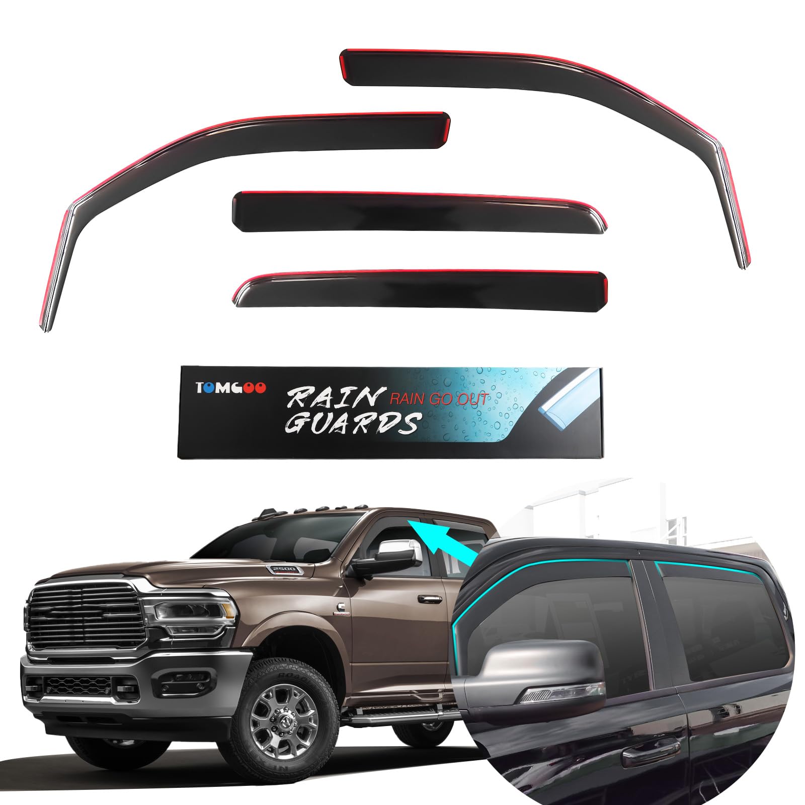 Photo 1 of in Channel Window Visors I Rain Guards for car Windows Compatible with 2022 2023 Honda Civic & Hatchback |Smoke Vent for car Window in-Channel Durable Rain Guards | Vent Window Visors