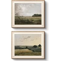 VIYYIEA Vintage Landscape Framed Wilderness Wall Art Set, 10×12 Inch | Framed Canvas Painting, Vintage Wilderness Landscape A