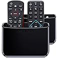 TotalMount Universal Remote Control Holder – Attaches to Wall or Back of TV – Compatible with All TV Remotes (Premium Black, Large Two Pack)