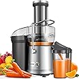 GDOR 1200W Juicer with Larger 3.2" Feed Chute, Titanium Enhanced Cutting System, Centrifugal Juice Extractor Maker with Heavy Duty Full Copper Motor, Dual Speeds, BPA-Free, Silver
