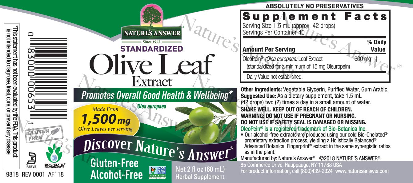 Nature's Answer Alcohol-Free Oleopein Olive Leaf, 2-Fluid Ounces, Cranberry, 60 ml (Pack of 1) - Image 3