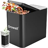 Growell 3.2L Electric Composter for Kitchen, Brushless Motor for 3-4 People | 30,000H Use, Up to 10X Longer vs Brushed Motors, Auto &amp; Manual Modes, Carbon Filter, Auto-Clean, ETL Listed, 3-Year Warranty