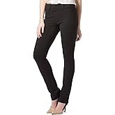 Fishers Finery Women's Ecofabric Ponte Stretch Slim Straight Leg Dress Pant - Pull On New and Improved Fit
