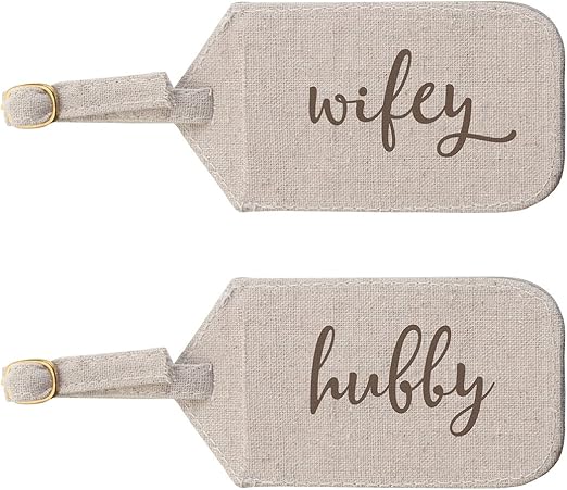 canvas luggage tags