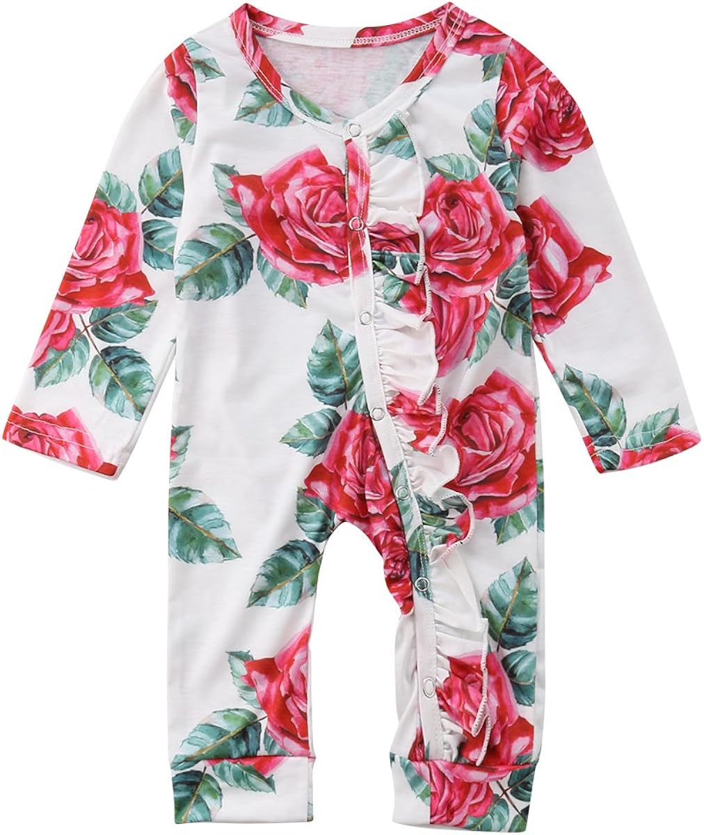 floral sleepers baby girl