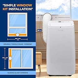 SereneLife SLPAC12.5 SLPAC 3-in-1 Portable Air