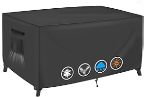 TOHONFOO Patio Coffee Table Cover, Outdoor Table Covers Waterproof, UV Resistant Outdoor Lawn Patio Furniture Covers, 48" L x 28" W x 16" H