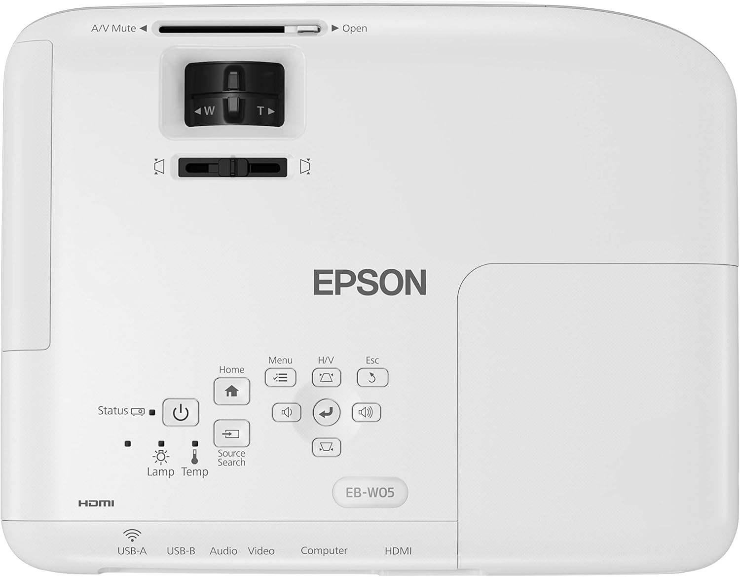 Epson EB-W05 Video - Proyector (3300 lúmenes ANSI, 3LCD, WXGA ...