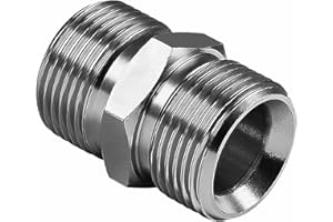 YAMATIC Pressure Washer Hose Coupler, M22-14mm Male to M22-14mm Male, 5000 PSI Pressure Washer Hose Extension Adapter Fitting, 1 PCS