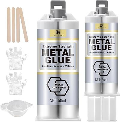 DecorRom 2 Part Metal Repair Epoxy Glue 100ml Heavy Duty Waterproof Weld