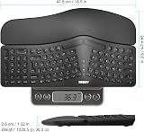 Arteck Split Ergonomic Keyboard with Cushioned Wrist Rest, 2.4G Wireless view 6
