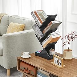 ruboka 5-Shelf Tree Bookshelf, 5 Tier Floor