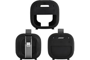 AZTOPA Case for Bose SoundLink Micro 2 Speaker, Silicone Protective Cover, Black