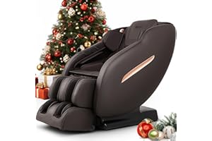 MYNTA Massage Chair Full Body, 3D SL Track Massage Chair Recliner with Smart Acupoint Scanning, Thai Stretch, Zero Gravity, Bluetooth Speaker, Foot Rollers and Waist Heating(Espresso)
