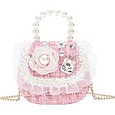 JTao-tec Girls Princess Purses Cute Bunny Toddler Crossbody Bag Handbag with Pearl Handle Shoulder Chain Bag