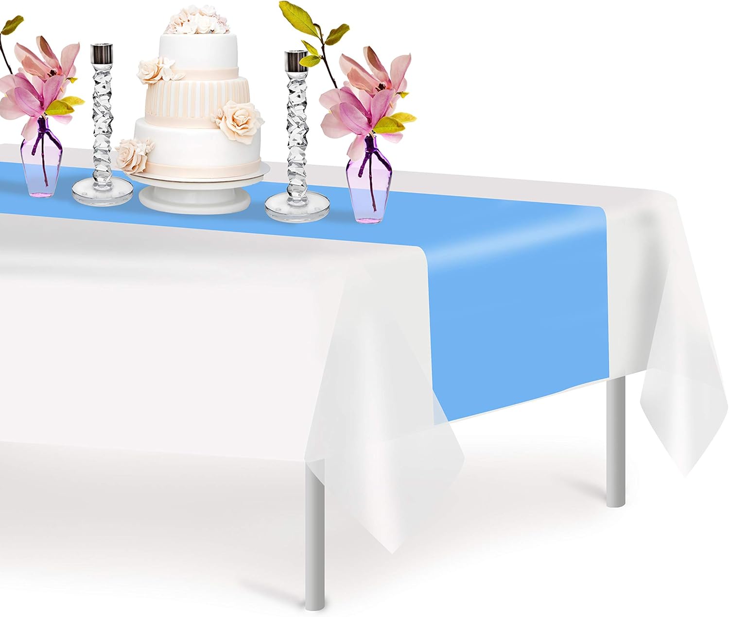 Best Disposable Table Runner Light Blue