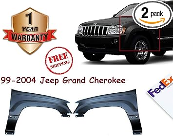 Driver Side CH1240211 Fender for 99-04 Jeep Grand Cherokee Front