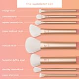 Real Techniques Wanderer Make Up Brush Kit 8 Midi-Size Brushes with Bag Gold view 3