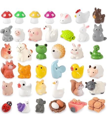 20PCS Realistic Ladybug Figurines - 1 Inch Red Resin Garden Decor For Fairy Gardens & Terrariums