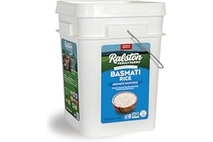 Ralston Family Farms Artisanal Basmati White Rice, 25 lb Bucket, American Grown, Non-GMO, Naturally Gluten Free