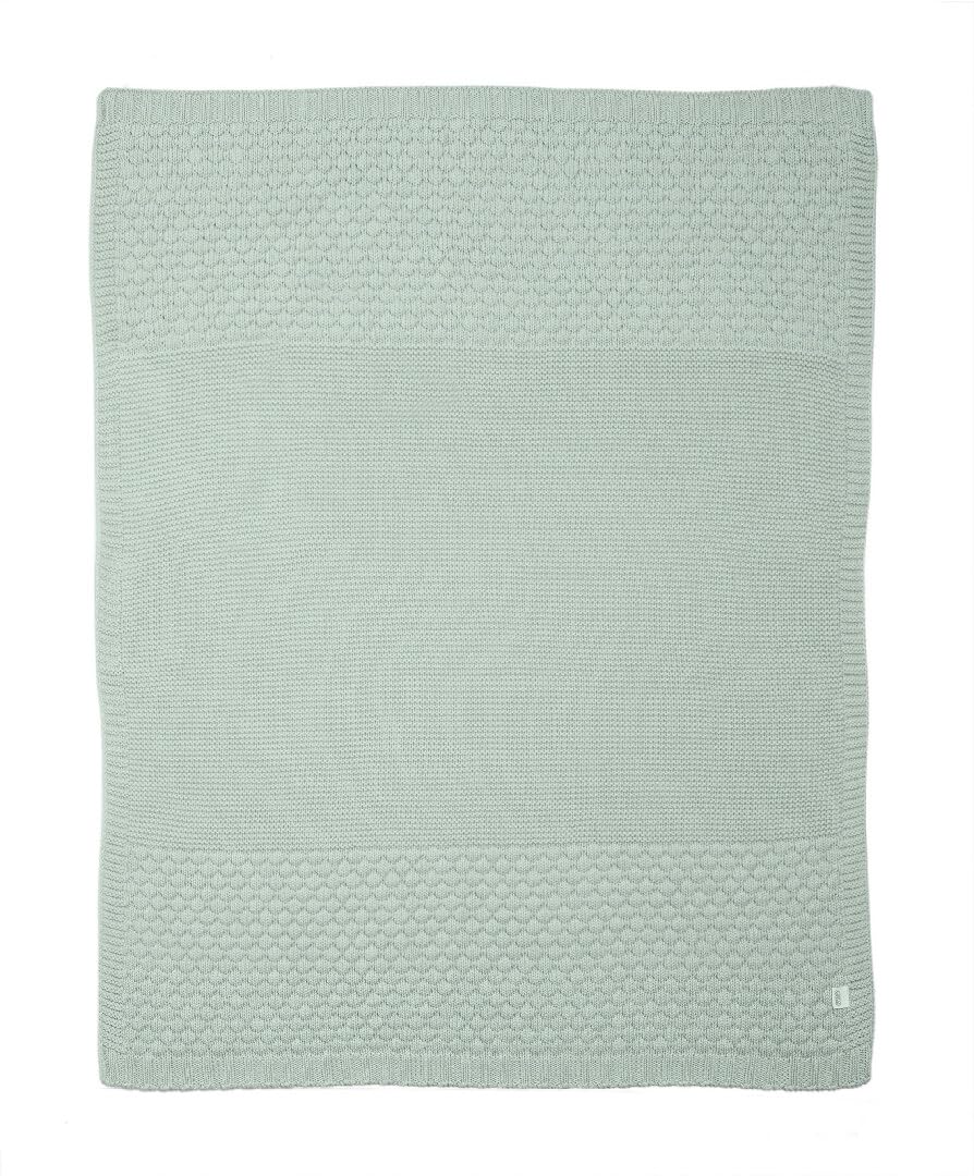 Mamas & Papas Small Knitted Blanket, Seedling Blue/Green — image 1