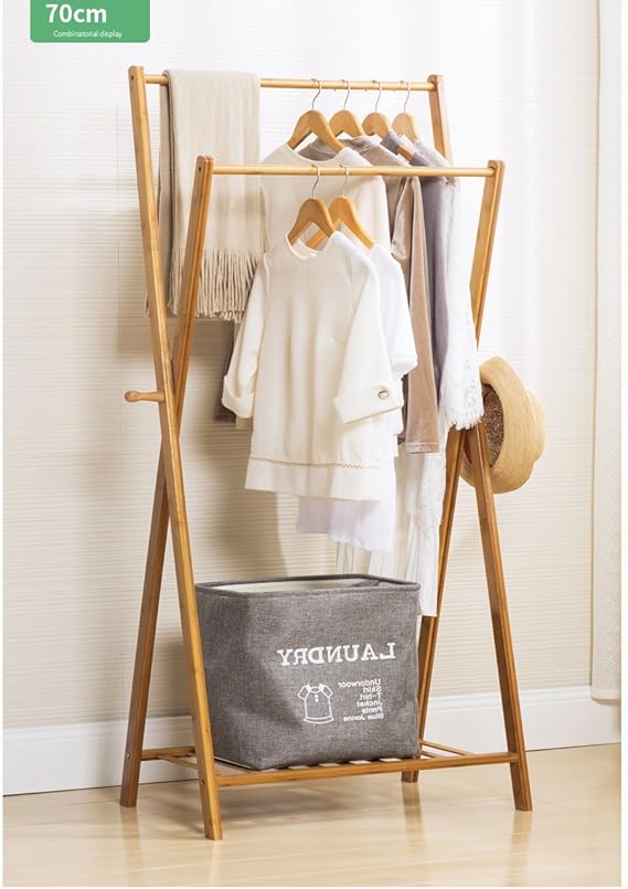 Waterproof Wood Coat Racks,Garment Rack Multipurpose Bamboo