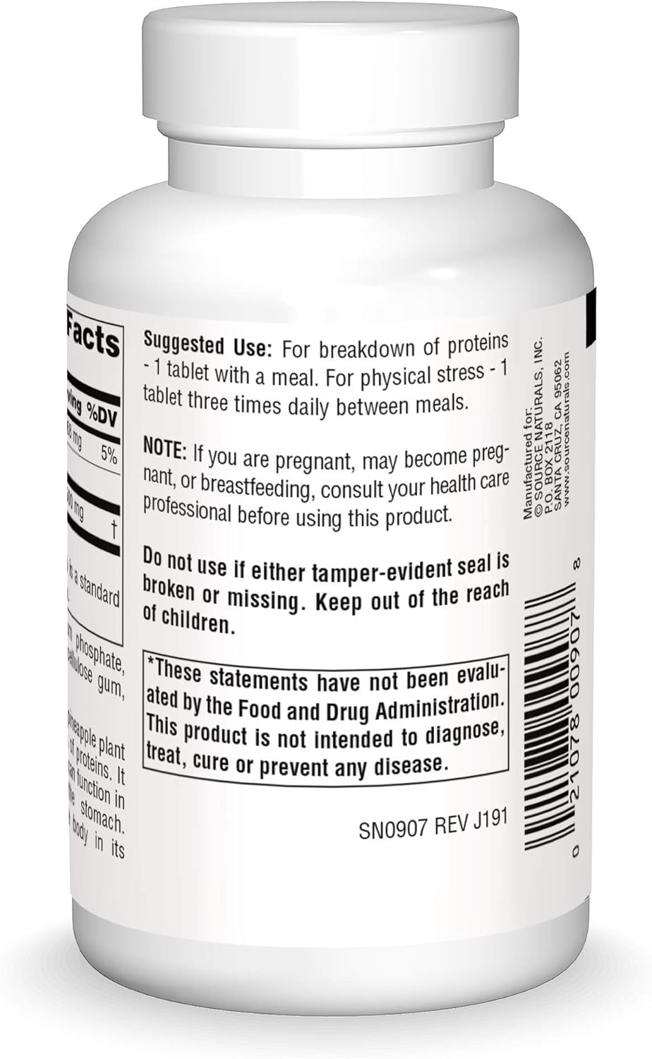 Source Naturals Bromelain 500mg Proteolytic Enzyme Supplement - 60 Tablets: Health & Personal Care