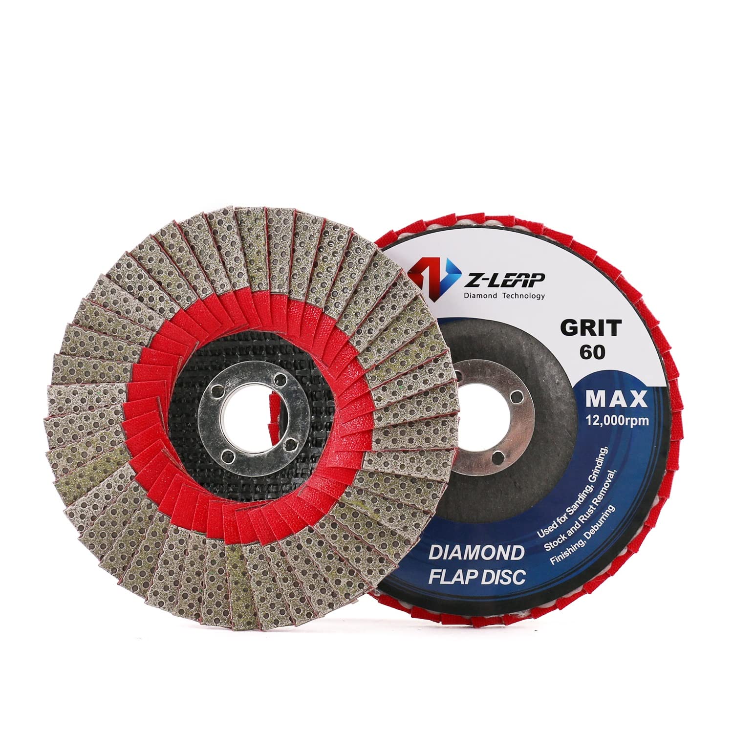 4Inch 60 Grit Grinding Wheels 100mm Flap Sanding Abrasive Disc for Angle Grinder Diamond Sanding Pad with 5/8" Arbor