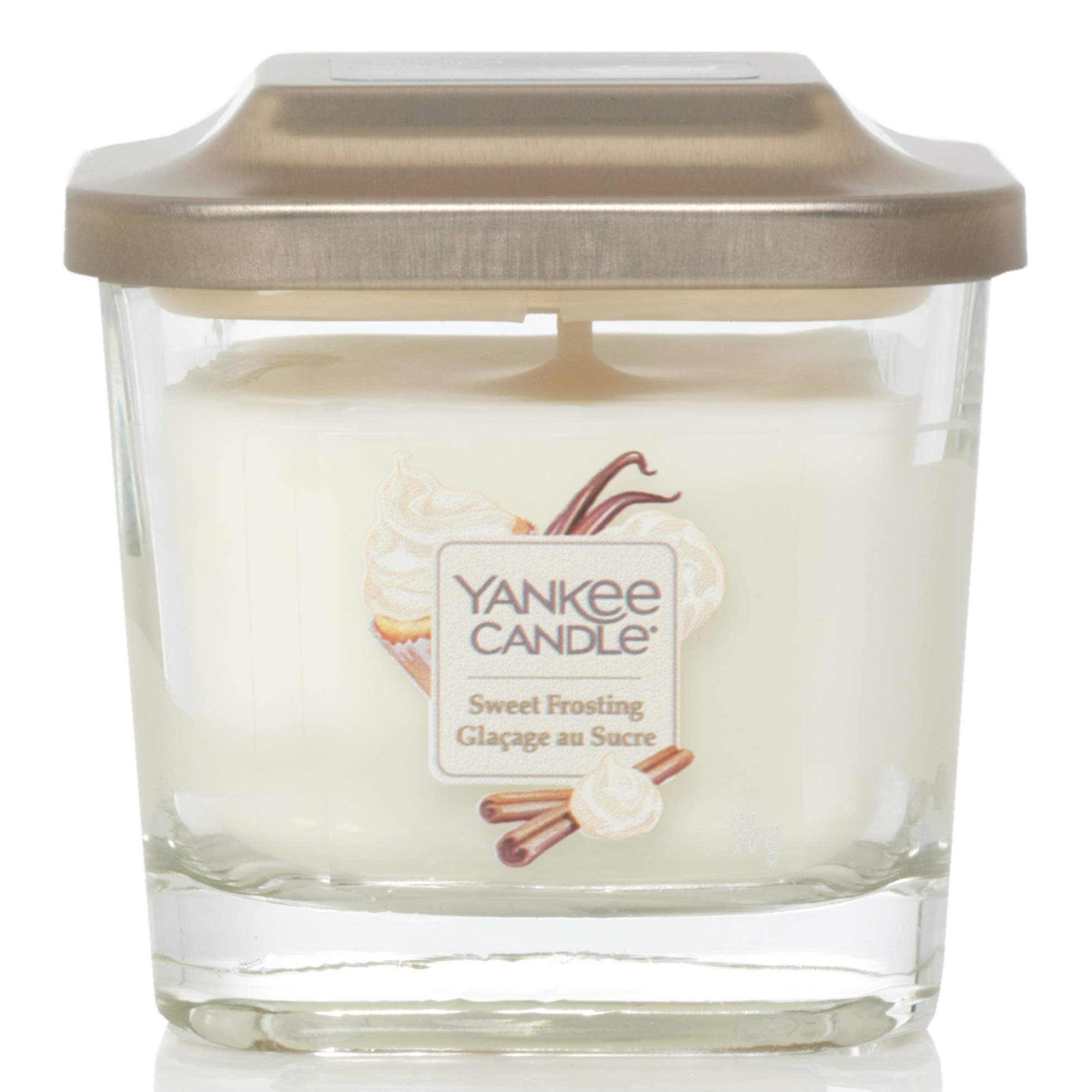 Yankee Candle Wick Square Scented Candle, Wax and Glass, Sweet Frosting, Small — image 1