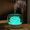 Diffusers for Essential Oils Large Room: SEVEYEE 500ml Aromatherapy Diffuser for Home Bedroom - Big Capacity Running 24 Hours Waterless Auto Off with 7 Colors Lights - White