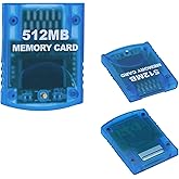 Tolesum Memory Card 512MB(8192 Blocks) 4 Data Areas for Gamecube and Wii Console, Blue 512MB
