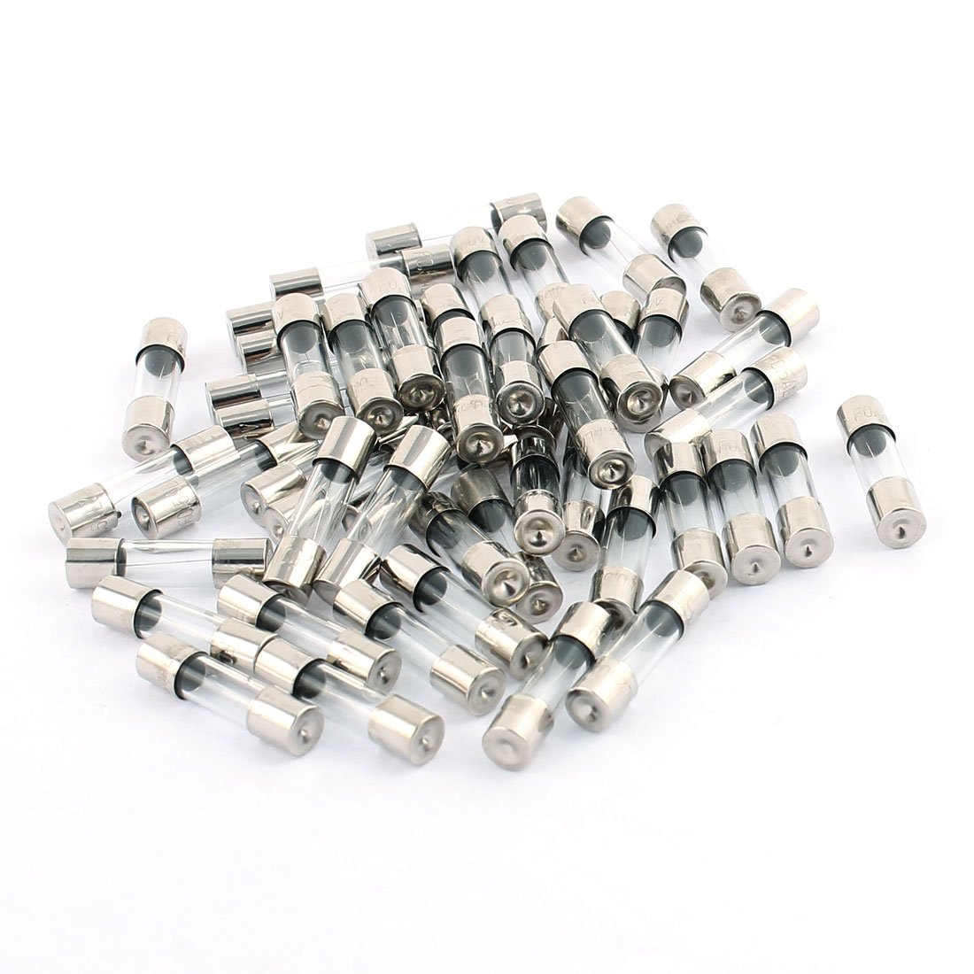 sourcingmap 250V 0.5A 5mm x 20mm Quick Acting Fast Blow Type Glass Tube Fuse 50pcs