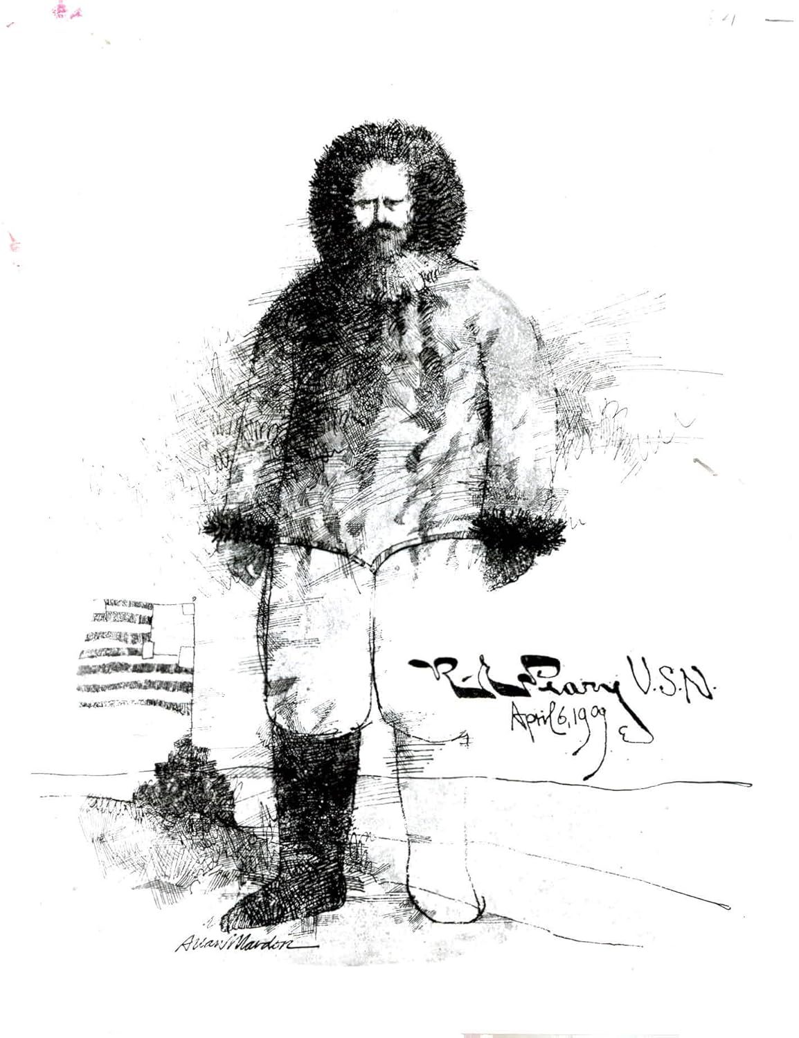 Vintage Photos 1973 Press Photo Movie Promo Admiral Robert Peary Appointment with Destiny 7X9