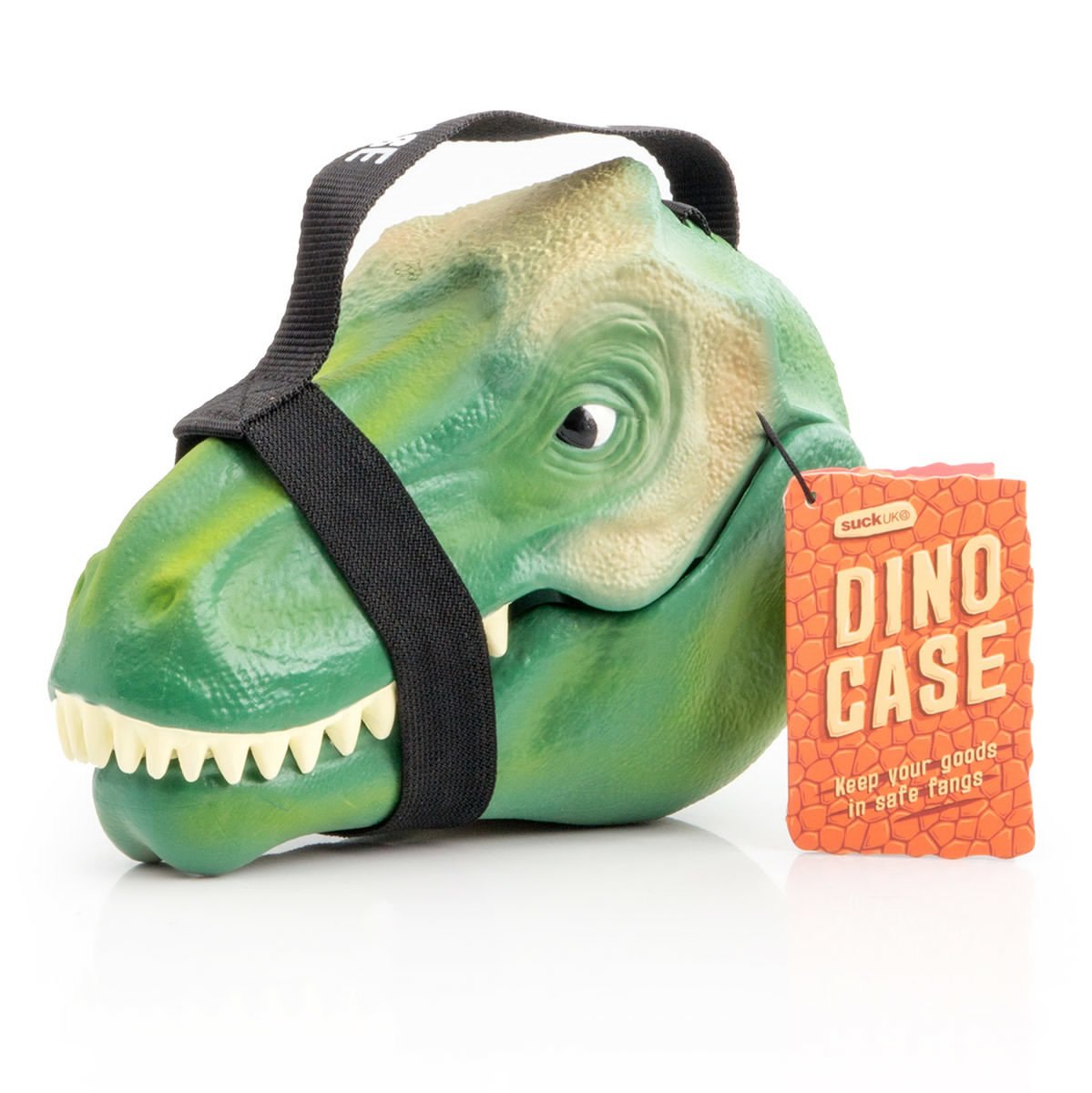 Suck UK Dinosaur Lunch Box | Kids Lunch Box | Dinosaur Bag | Funny Storage | Dino Case | T Rex Head Food Container with Carry Handle | Food Carry Boxes | Dino Gifts | Boys Snack Boxes | Novelty Gift