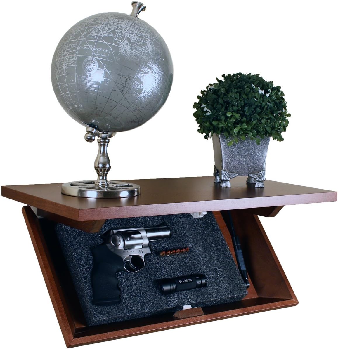 Covert Cabinets HG-21 Gun Cabinet Wall Shelf Hidden Storage, Tuscan Finish