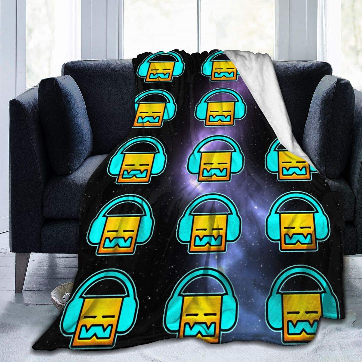 Ultra-Soft Micro Fleece Blanket Ge-om-etry Music Da-sh Blanket Lightweight Super Soft Cozy Throws for Bed Sofa Couch Garden 50"x40"