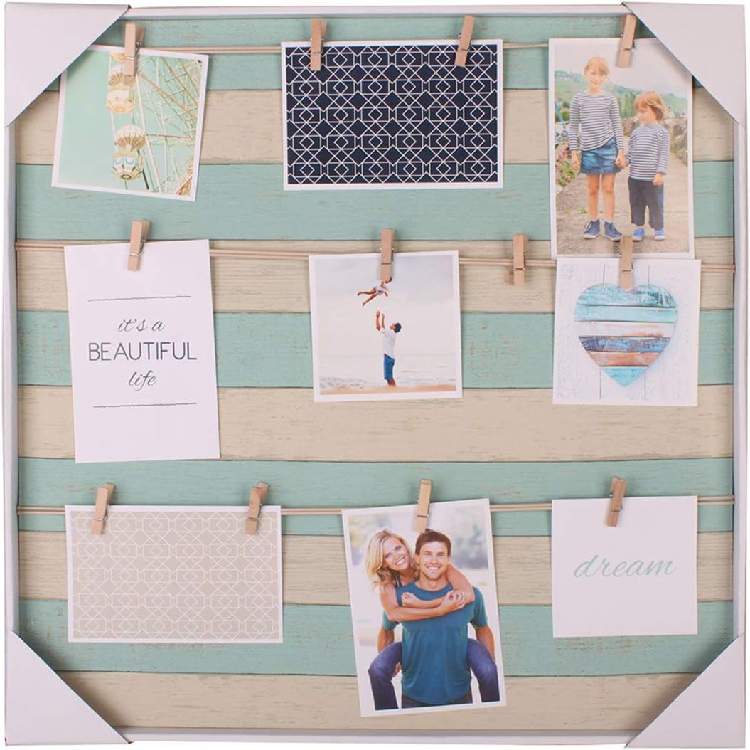 HANTAJANSS Ochoice Photo Display Hanging Picture Frame of Photos-Show The Sweetest of Your Family (Light Blue)