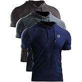NELEUS Men's Dry Fit Performance Athletic Shirt with Hoods
