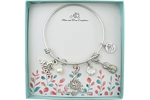 MOM & THREE DAUGHTERS Little Girls Violin Bangle Bracelet in Stainless Steel | Little Girls Bracelet | Violin Bracelet | Band Teacher | Concert Gift