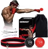 Dermasy Boxing Training Ball Set with Headband for Reaction and Speed