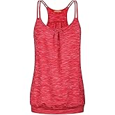 NEWMEEN Women's Scoop Neck Spaghetti Strap Racerback Sports Cami Tank Tops