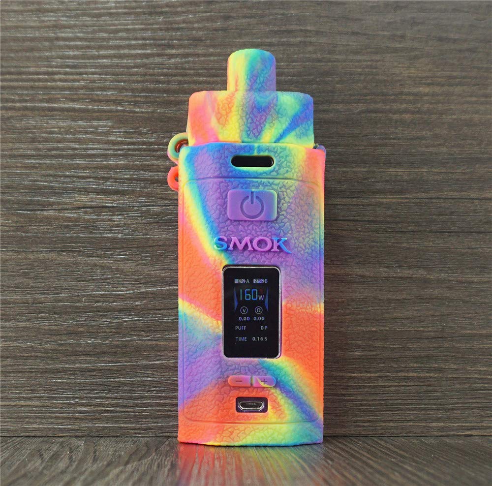 ORIN Smok RPM160 Case, Texture Silicone Case for Smok RPM160 AntiSlip Cover Shield Sleeve Wrap Decal Skin(Rainbow) โ image 1