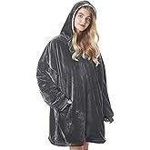 Felicigeely Blanket Hoodie Wearable Blanket Sweatshirt Oversized Hooded Blanket Sweater Gift for Women