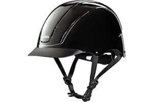 Troxel Spirit Full Coverage Horse Riding Helmet, Low-Profile Adjustable Design, Safety Horseback Riding Gear, Medium (7 - 7-3/8), Black